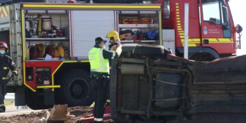 Herida una persona en accidente de tráfico en la circunvalación de Gomecello