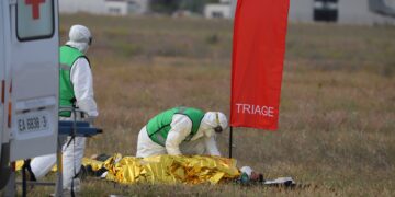 La base aérea de Matacán escenifica un accidente aéreo para evaluar su capacidad de respuesta