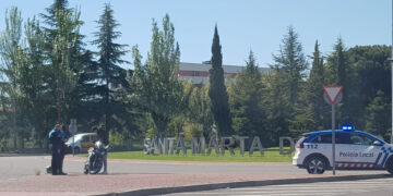 Accidente de moto en la rotonda Base Aérea de Matacán