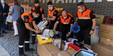Policía, bomberos y protección civil de la provincia reciben material de protección ‘Covid’