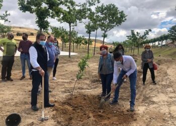 Más de 40 árboles frutales coronan el nuevo parque de Vega de Salamanca