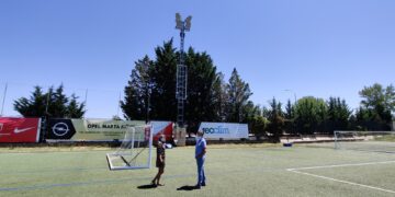 El estadio San Casto ya cuenta con una iluminación más eficiente y adaptada a la normativa
