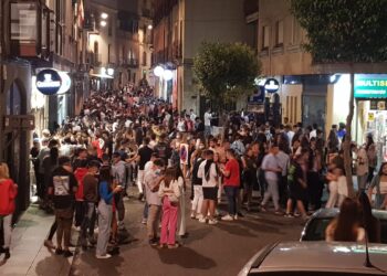 Las calles del centro de la ciudad, abarrotadas de personas
