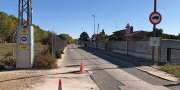 La Diputación ejecuta la pavimentación del tramo inicial de acceso a Cabrerizos a través de Las Dunas