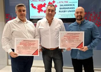 Los clubes de rugby de Salamanca donan la recaudación de sus actividades a Cruz Roja en Santa Marta