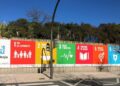 Cruz Roja acerca los Objetivos de Desarrollo Sostenible la población a través de un gran mural pintado a mano