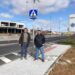 El paso de peatones inteligente en la CL-512 frente a ‘Las Yugadas’ (Santher) ya es una realidad