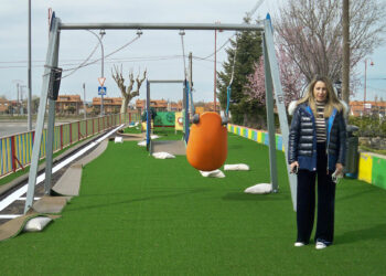 Renovación del césped artificial en el parque infantil del Paseo Alcalde ‘José Sánchez’