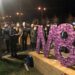 La figura en 3D con las caras de las mujeres de Villamayor les rinde homenaje en la conmemoración del 8M