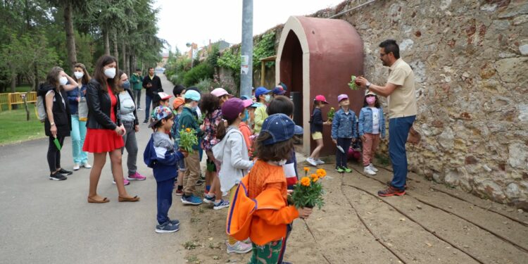 Los escolares del Padre Manjón colaboran en la construcción de oasis de mariposas y hoteles de insectos