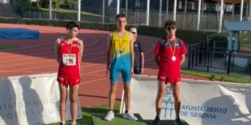 Diego Ruiz,  campeón de España de Atletismo para invidentes en 100 metros lisos