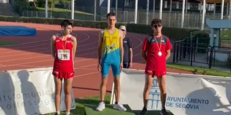 Diego Ruiz,  campeón de España de Atletismo para invidentes en 100 metros lisos