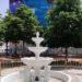 La instalación de una nueva fuente cambia la imagen de la Plaza de la Iglesia