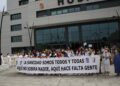 Manifestación de la Junta de Personal del Hospital para exigir mejores condiciones laborales