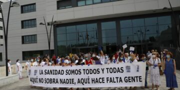 Manifestación de la Junta de Personal del Hospital para exigir mejores condiciones laborales