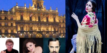 Todo a punto en la Plaza Mayor para celebrar el concierto de la Orquesta Sinfónica y Coro de RTVE dedicado a la Zarzuela