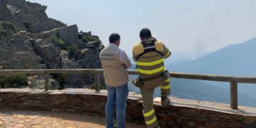 El delegado territorial de la Junta de Castilla y León visita las zonas afectadas por los incendios