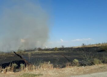 Un incendio originado en uno de los túneles de la A-50 hace saltar las alarmas en Santa Marta
