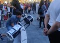 Noche de observación astronómica en la Plaza Mayor de Salamanca