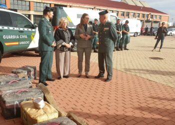La Guardia Civil de Salamanca detiene a una mujer que transportaba once fardos con 330 kilos de hachís en una furgoneta