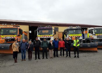 El dispositivo del Plan de Viabilidad Invernal en las carreteras de Salamanca cuenta con 488.000 litros de salmuera repartidos en 7 plantas, 3.600 toneladas de sal y 14 estaciones meteorológicas