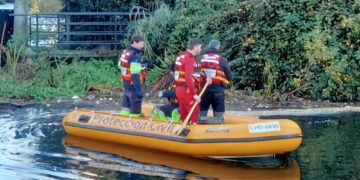 Limpieza del río en el tramo junto al molino para evitar problemas con las lluvias y las crecidas