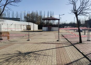 Todo listo para recibir al nuevo año en el recinto de la plaza Tierno Galván