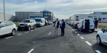 La ampliación de la calle Tercera de El Montalvo III de Carbajosa facilitará la conexión con el desarrollo de nuevo suelo industrial
