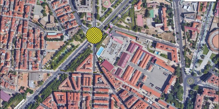 Corte de tráfico en la avenida Salamanca y la confluencia con Gran Capitán