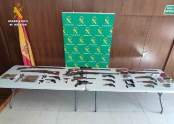 Tres detenidos en la operación ‘Aristocracia’ por la tenencia de 20 armas de fuego, 3 kilos de pólvora y 1.300 cartuchos