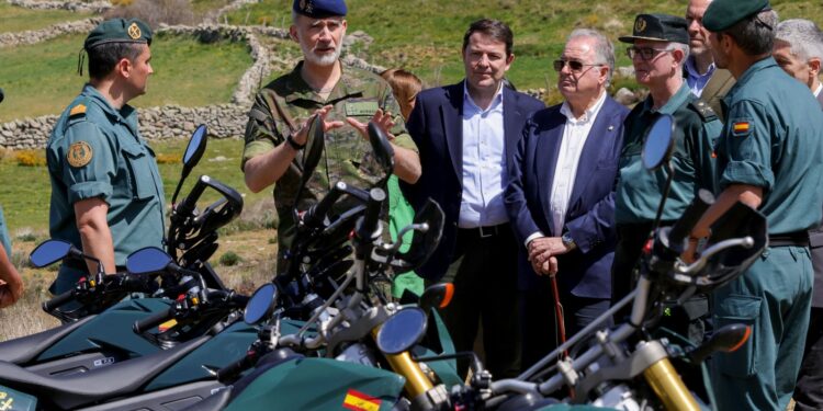 El Rey Felipe VI participa en una actividad del SEPRONA en la Sierra de Gredos