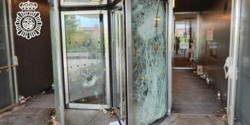 Nueve detenidos por las agresiones a los agentes de la Policía Nacional y los daños causados en la manifestación de los ganaderos