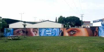Carbajosa estrena el mural de gran tamaño sobre la igualdad entre hombres y mujeres
