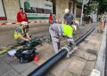 Novedosa técnica para la sustitución de 325 metros de tuberías en el Paseo de la Estación