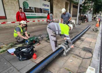 Novedosa técnica para la sustitución de 325 metros de tuberías en el Paseo de la Estación