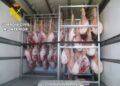 La Guardia Civil inmoviliza 4.348 kilos de carne que incumplían la normativa de salud pública