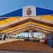 El parque infantil de Las Gavias ya luce el nuevo cerramiento con un gran toldo de colores