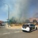 Alarma vecinal por el incendio de una parcela en Señorío de Gudino
