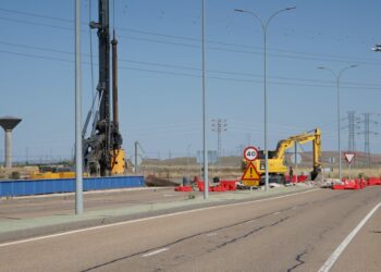 Primera jornada con cortes de tráfico en la N-620 por las obras del Puerto Seco