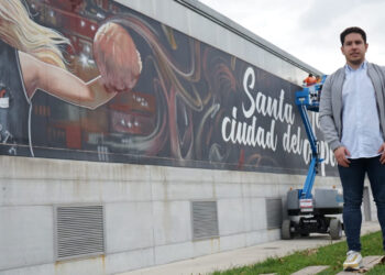 Trabajos de mantenimiento para evitar filtraciones de agua en el Pabellón María Santos