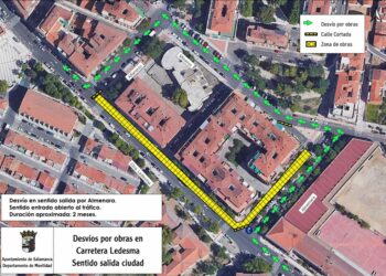 El avance de las obras permite abrir parcialmente la carretera de Ledesma