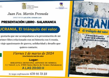 Juan Francisco Martín presentará en Santa Marta su último libro sobre la guerra de Ucrania