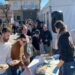 Fila interminable de vecinos de Castellanos para degustar los 100 kilos de chichas y 600 huevos fritos