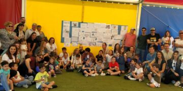Niños y papás de Aldeatejada participan en la jornada de concienciación sobre el autismo