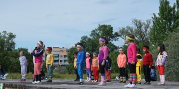 En torno a 300 escolares celebran con danzas urbanas en la Isla del Soto el Día de la Educación Física en la Calle