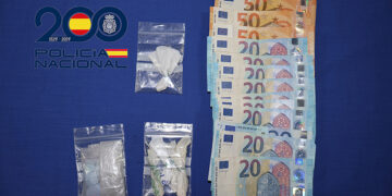 Detenido un varón de 45 años con speed, mdma, ketamina y 350 euros en metálico