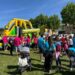 Saltos y juegos en los hinchables infantiles de Villares