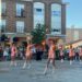 La banda de música y las majorettes de Carbajosa hacen gala de su buen trabajo en equipo