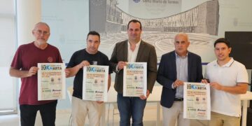 Manuel Santos, Jorge Lozano, David Mingo, Jesús María Ortiz y Jorgen Valiente en la presentación de la prueba.