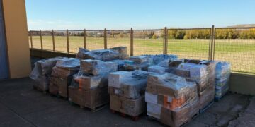 Las donaciones de los vecinos de Cabrerizos ya están camino de Valencia